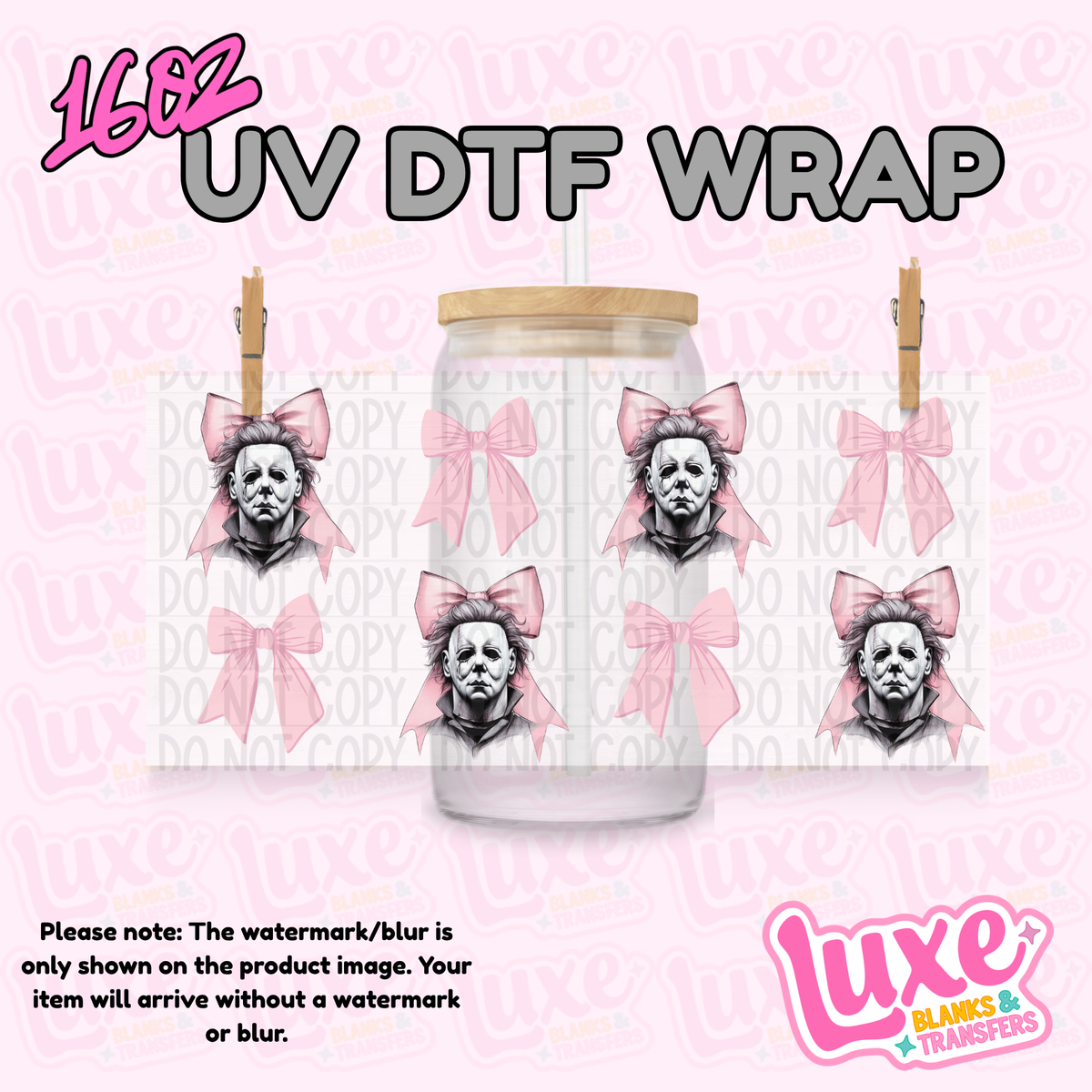 16oz UV DTF Wrap | M.Myers Bows | #4338