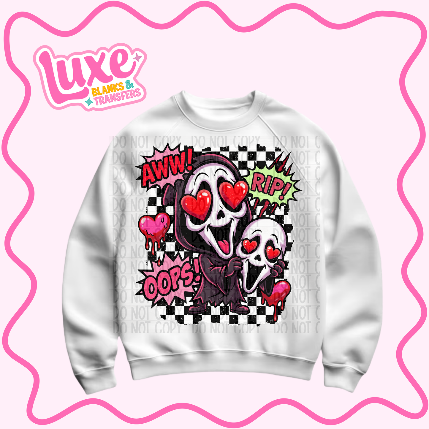 DTF Heat Transfer | Checkered Ghosty | #998