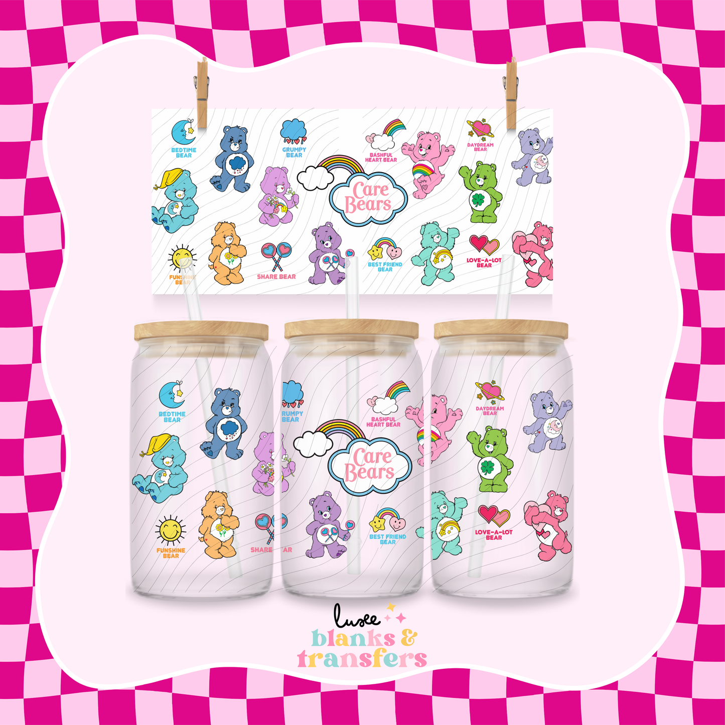 Care Bear UV DTF Wrap (#507)