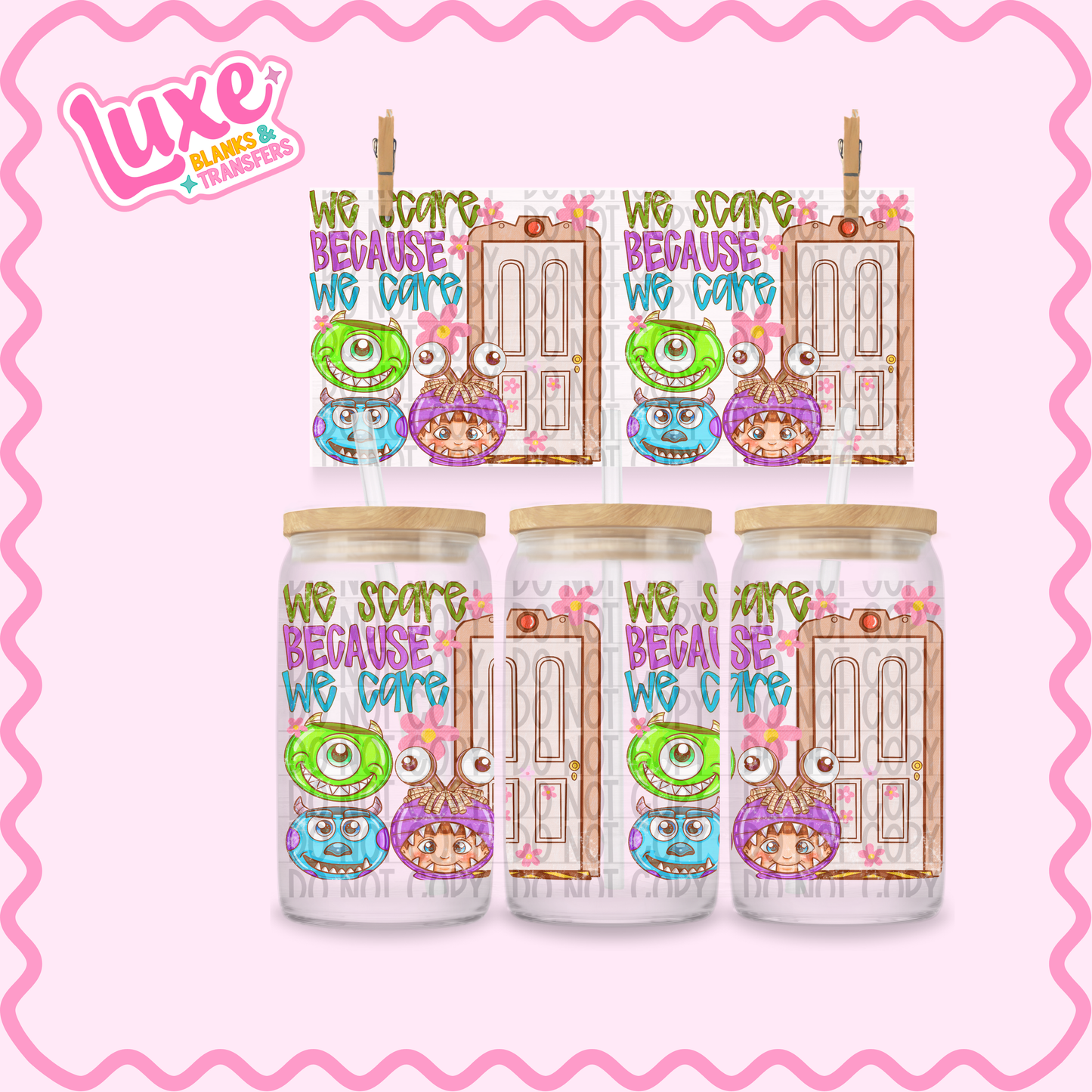 16oz UV DTF Wrap | Scare Because We Care | #2362