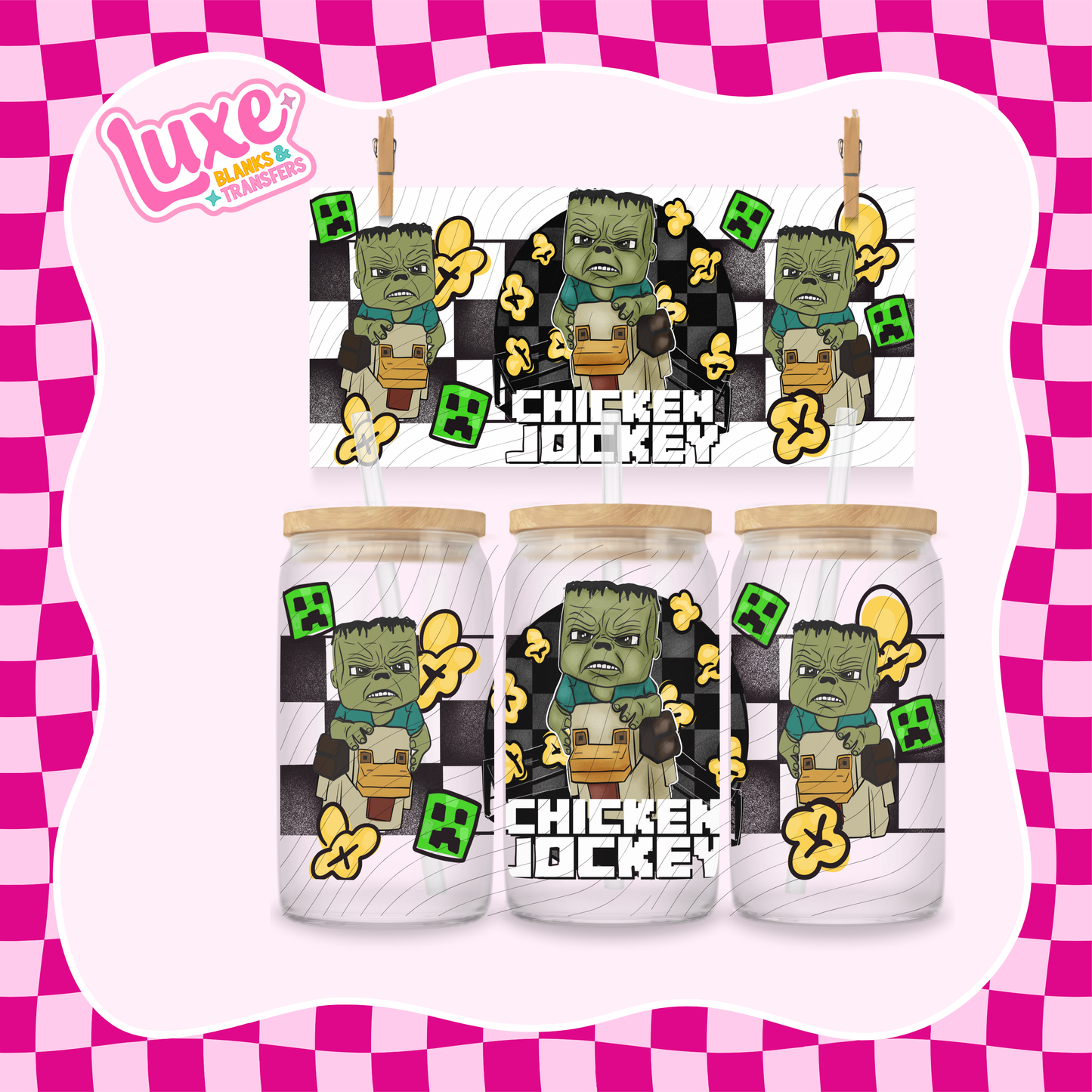 Chicken Jockey 2 | 16oz UV DTF Wrap | #1395