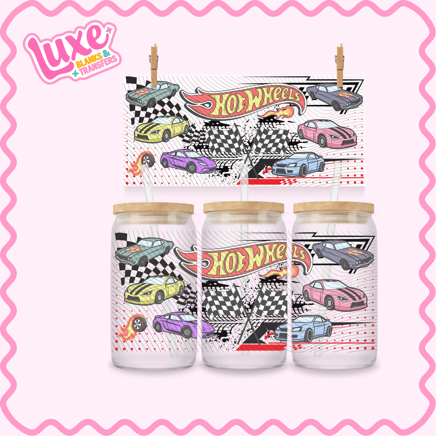 16oz UV DTF Wrap | Hot Cars | #3156
