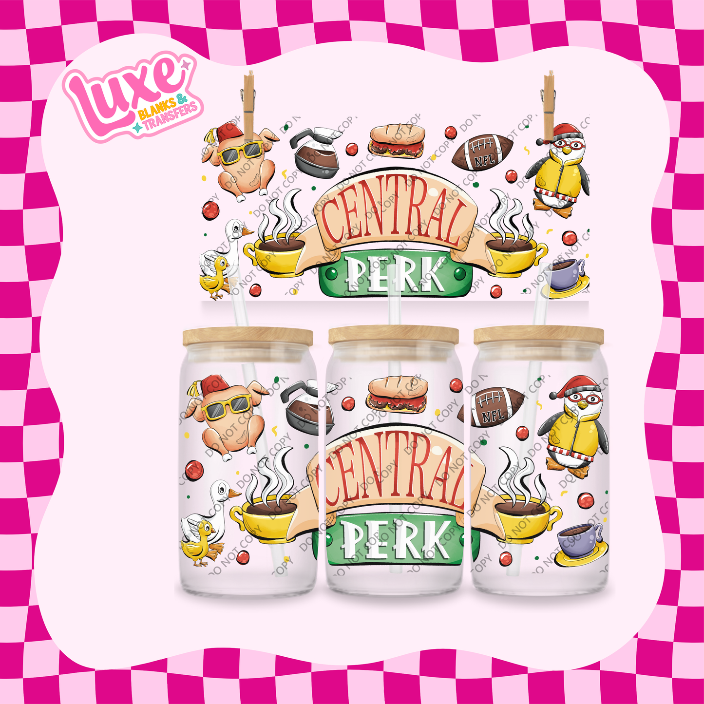 16oz UV DTF Wrap | Central Perk | #1888