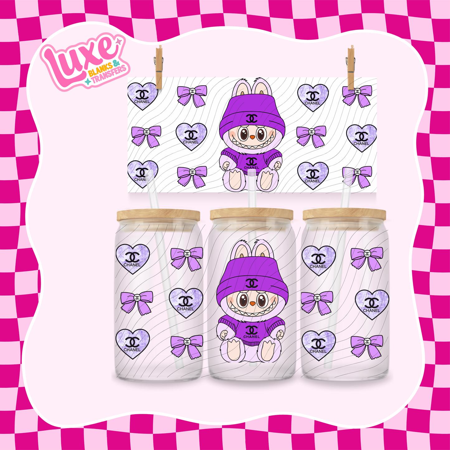 Boujee Bubu Purple | 16oz UV DTF Wrap | #1402