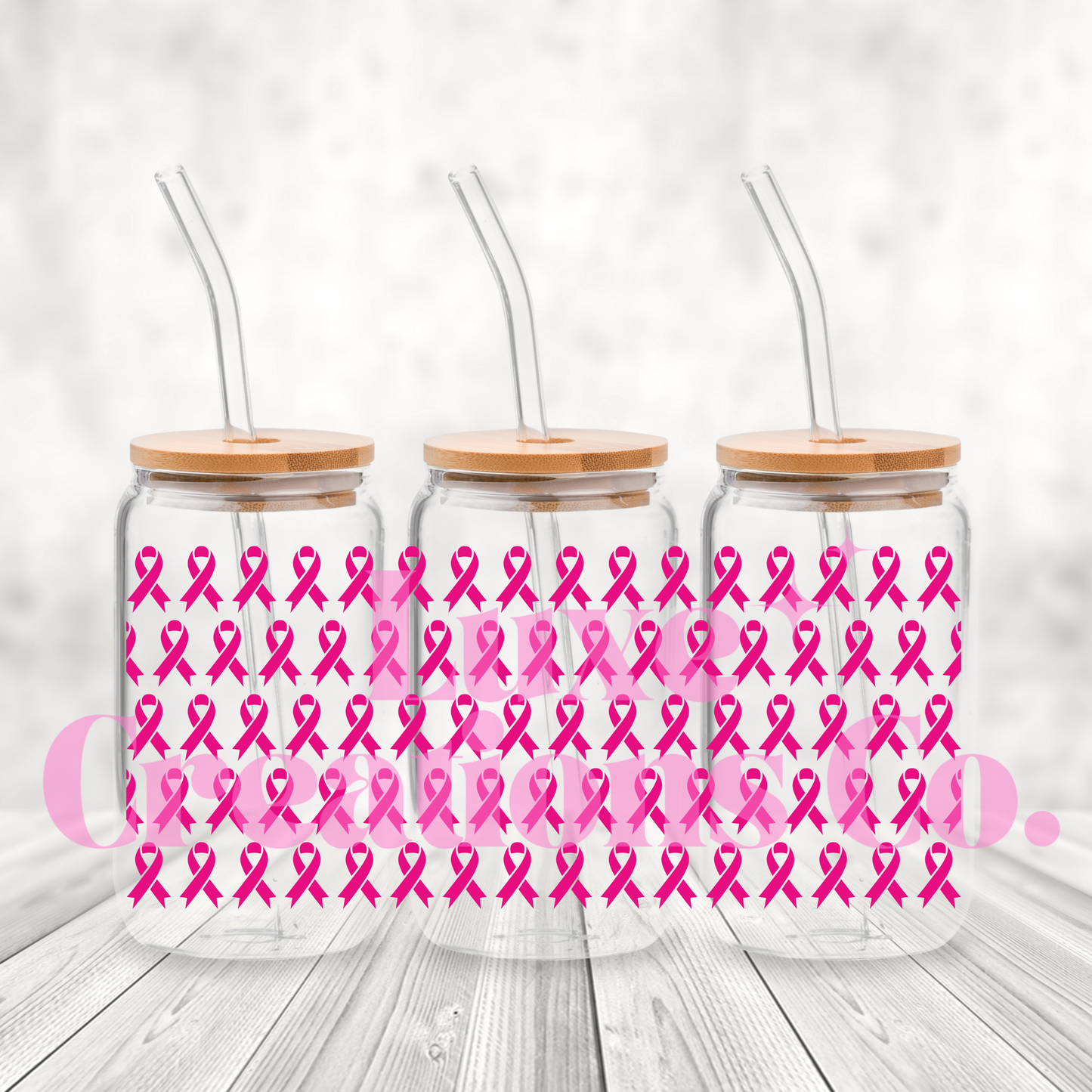 Pink Ribbon UV DTF Wrap (#237)