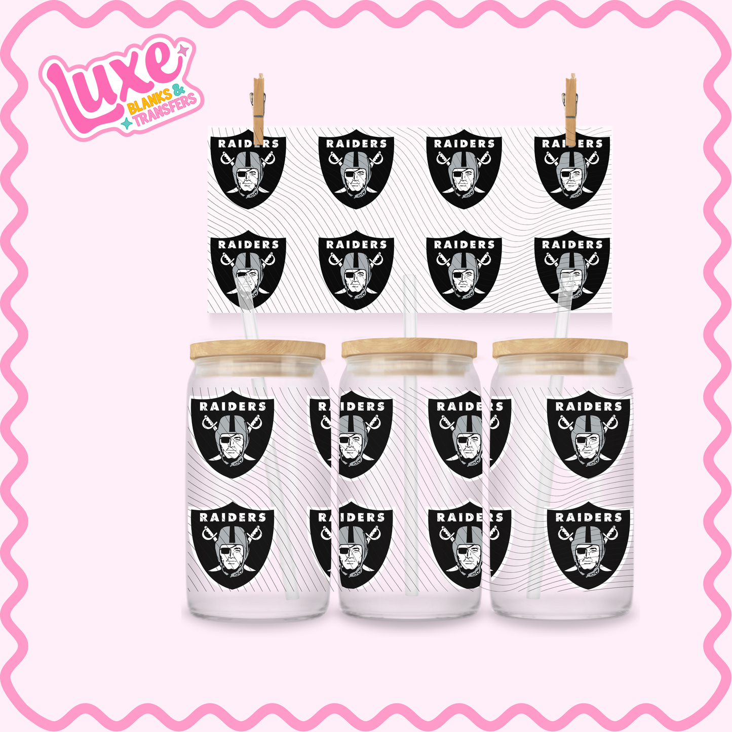16oz UV DTF Wrap | Raider Team | #2682