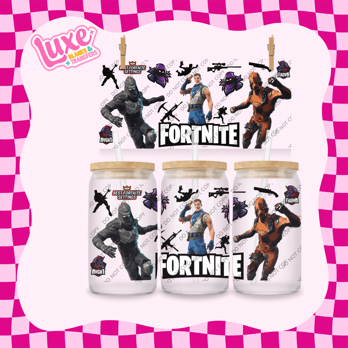 16oz UV DTF Wrap | Fort Kids Game | #1895