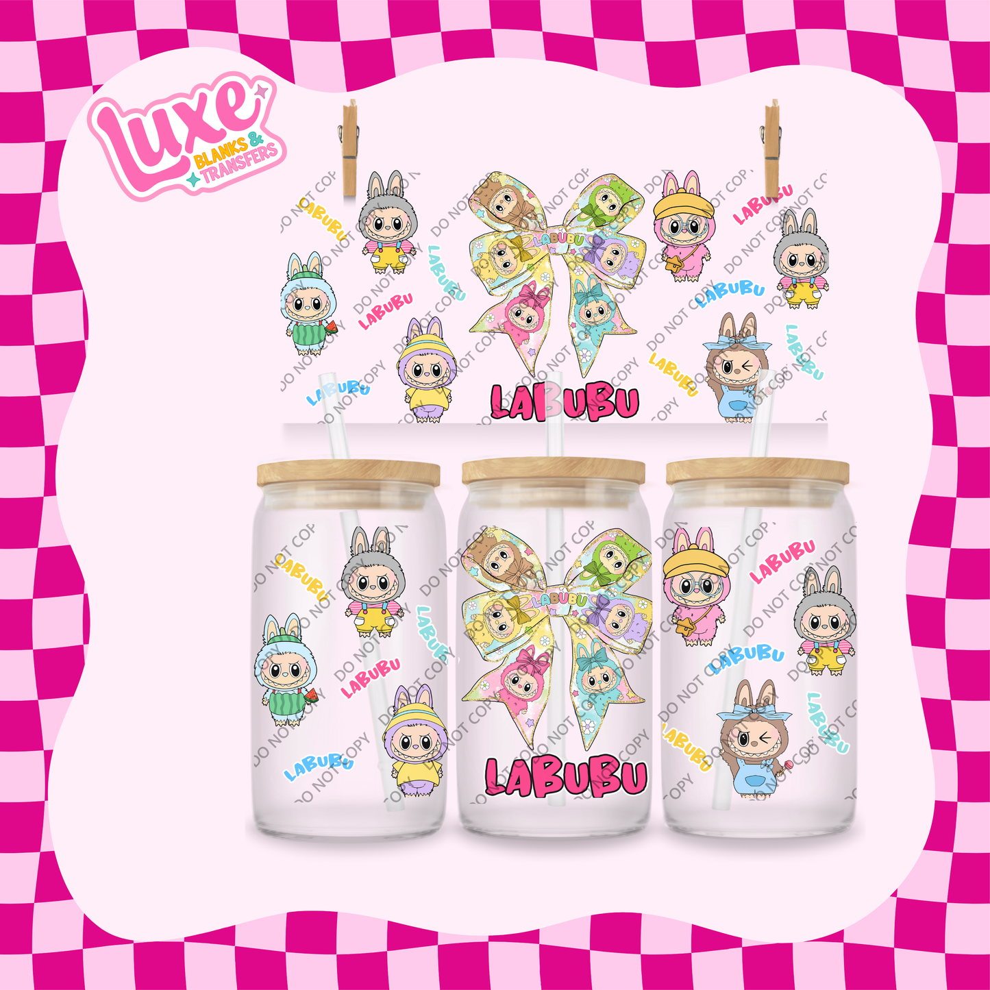 16oz UV DTF Wrap | Bubu Bows | #1897