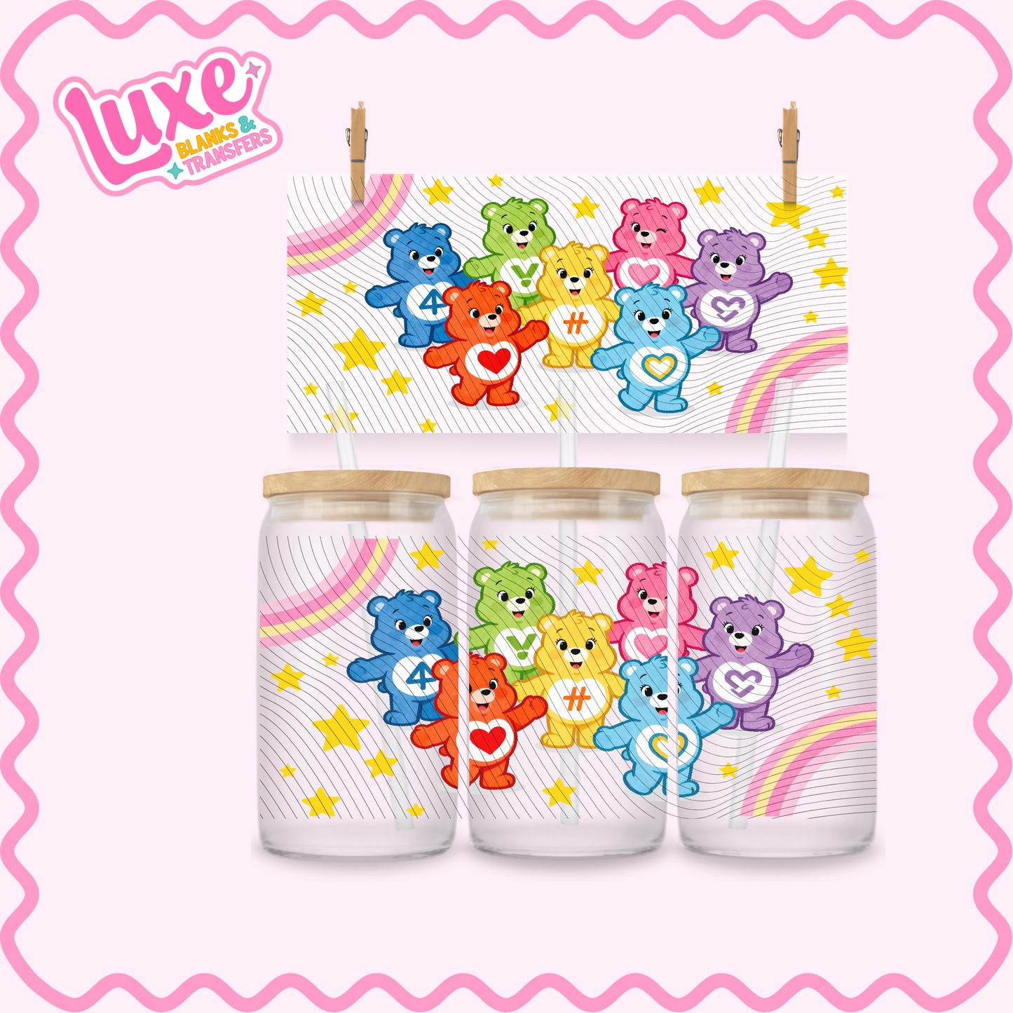 16oz UV DTF Wrap | Colour Bears | #2686