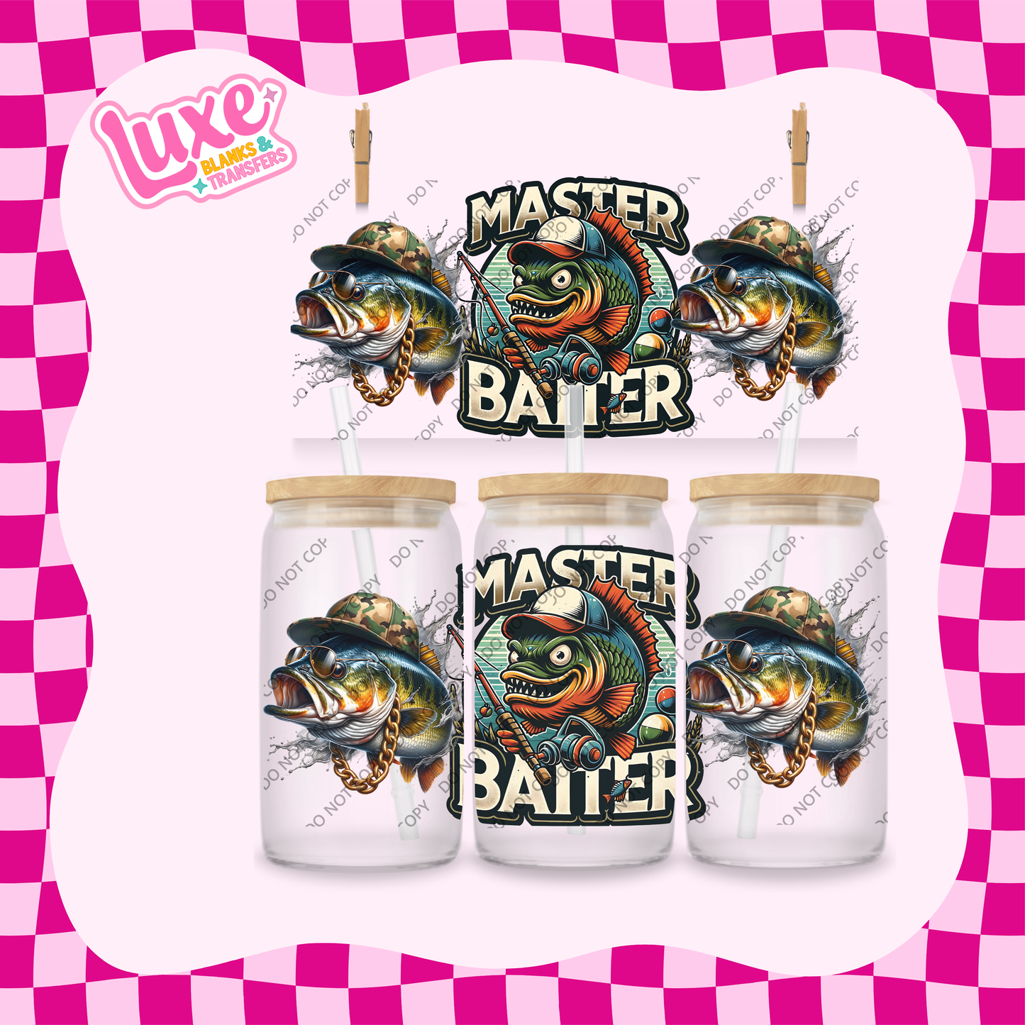 16oz UV DTF Wrap | Funny Fishing Wrap | #1898