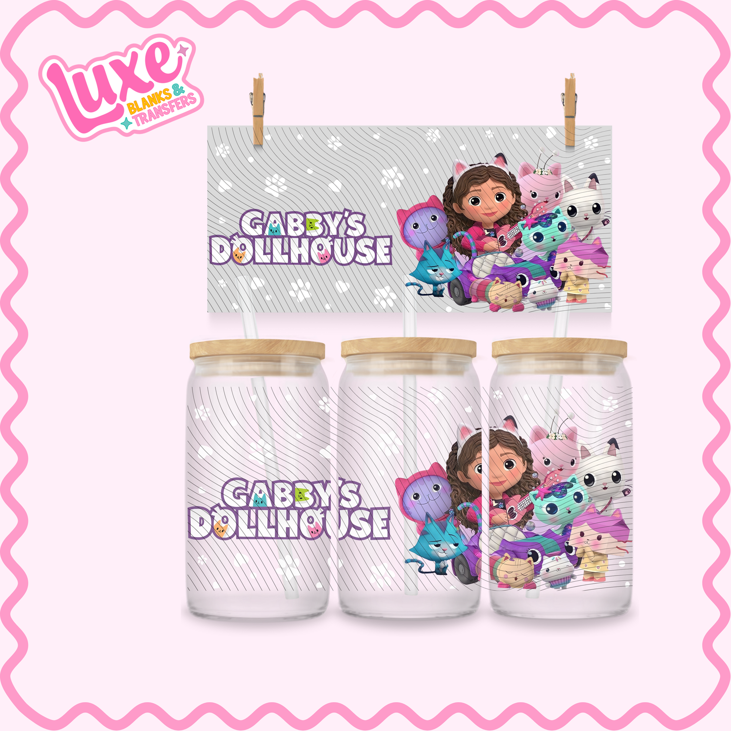 16oz UV DTF Wrap | Gabby House | #2687