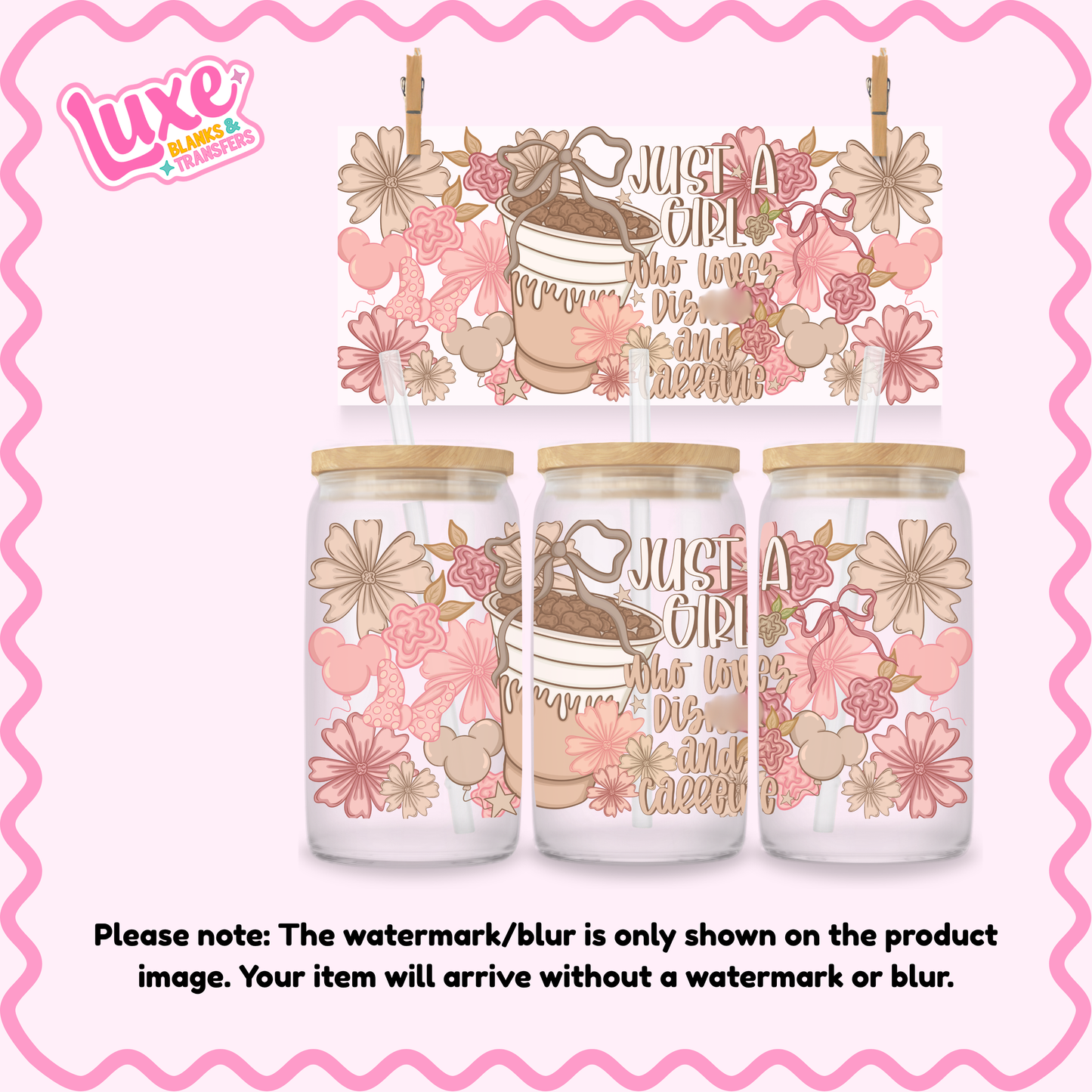 16oz UV DTF Wrap | Just A Girl | #3660