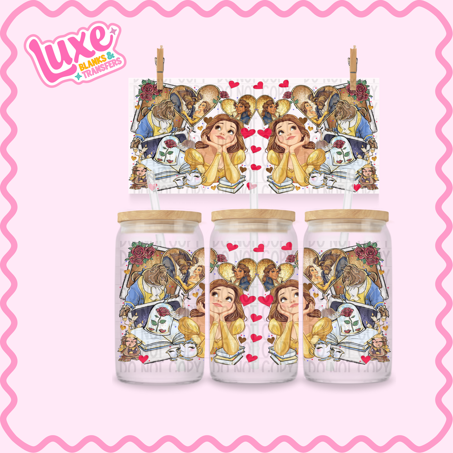 16oz UV DTF Wrap | Cutesy Beauty Princess | #2381