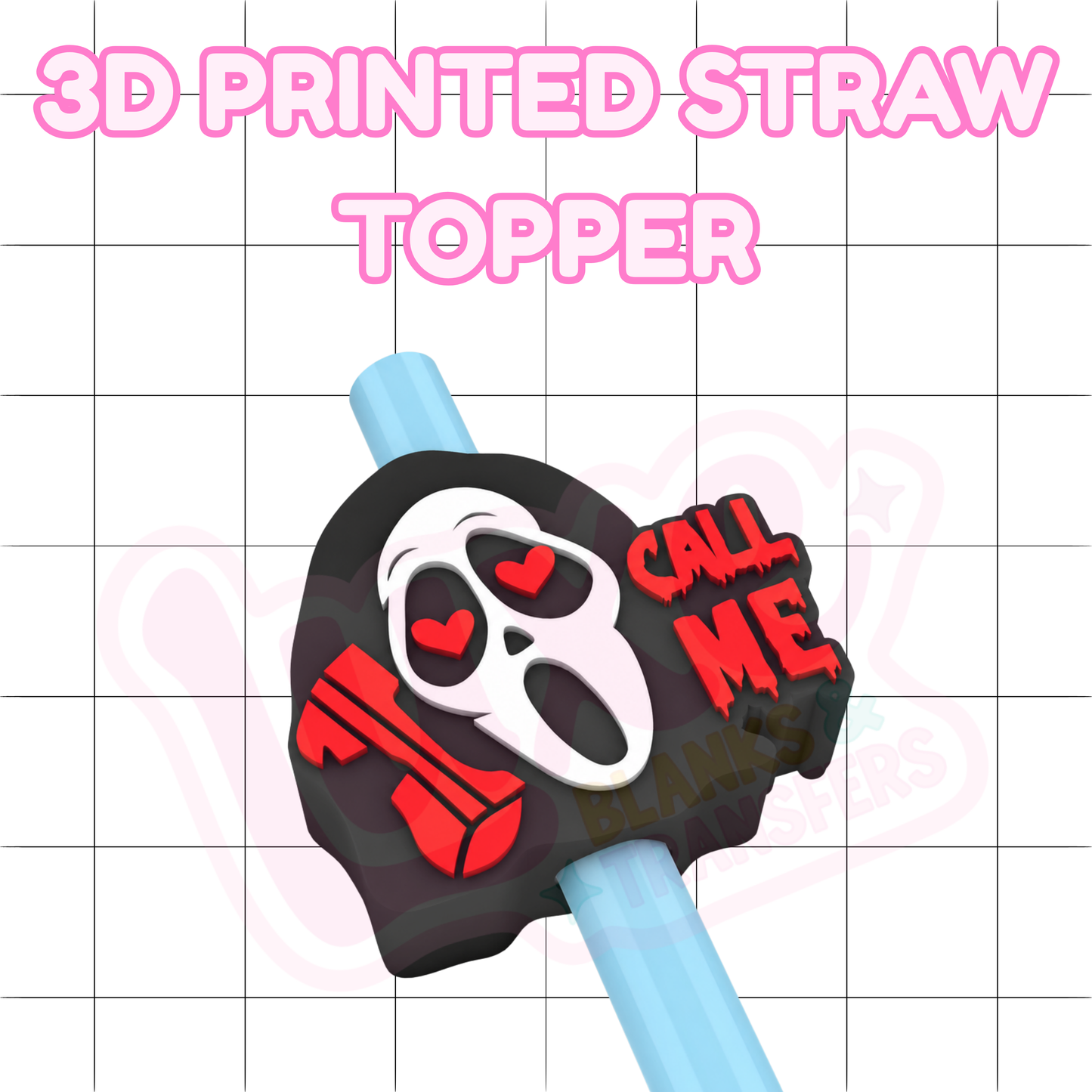 3D Printed Straw Topper | Call Me