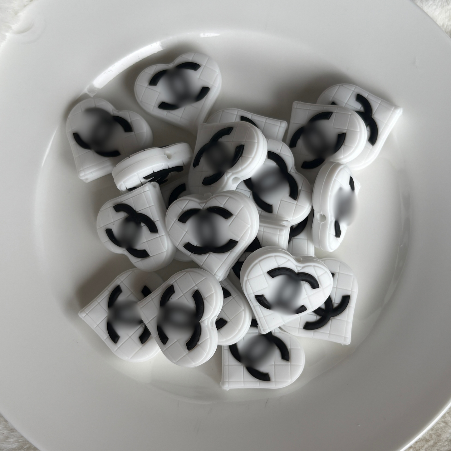 CC White Heart | Focal Bead