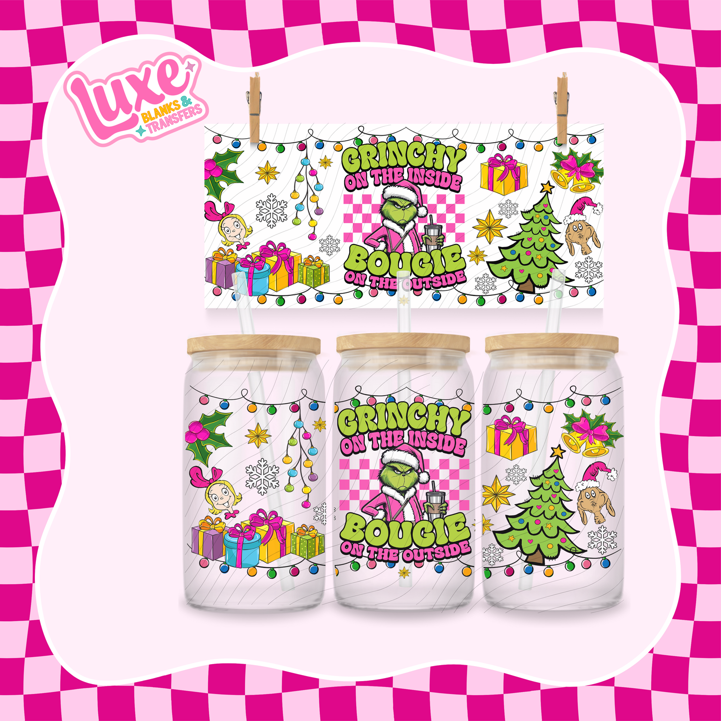 Gr!nch Boujee 4 | UV DTF Wrap | #1149