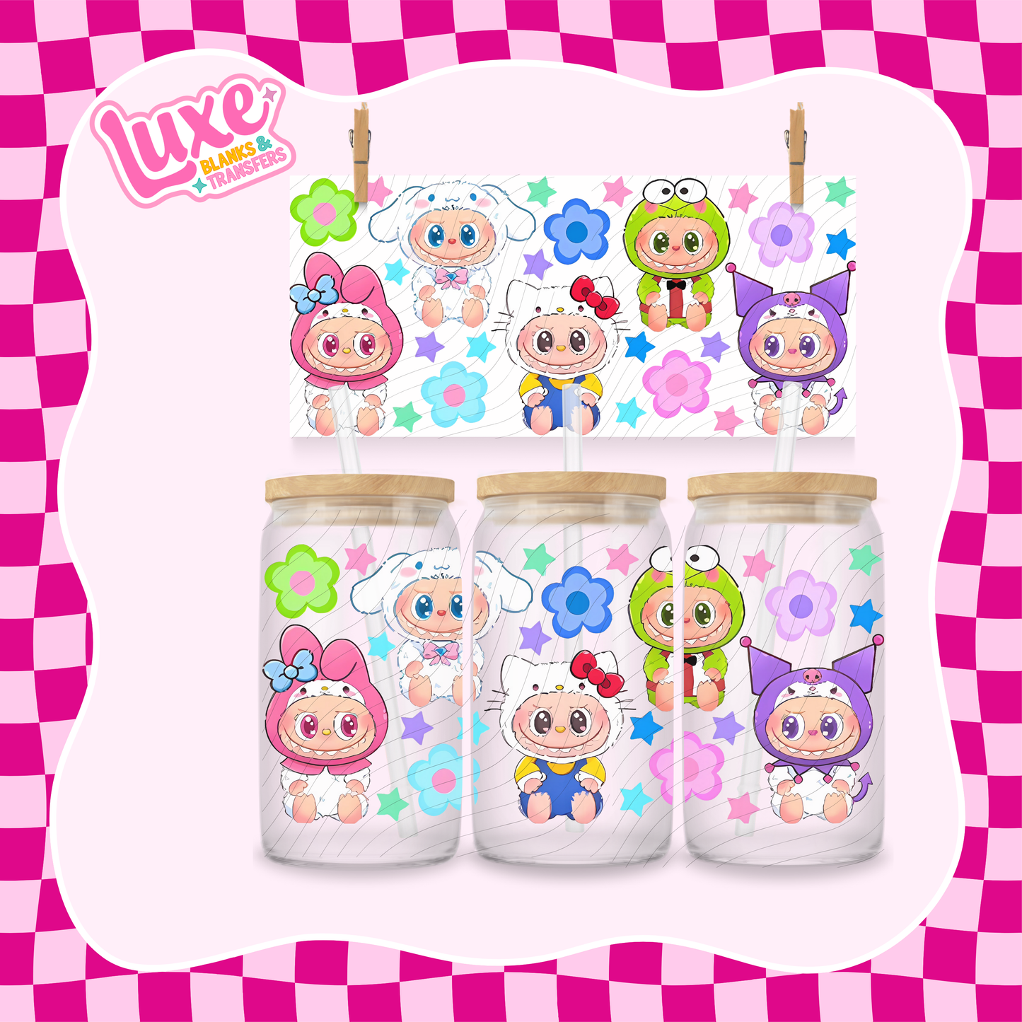 San/rio X Bubu | 16oz UV DTF Wrap | #1417