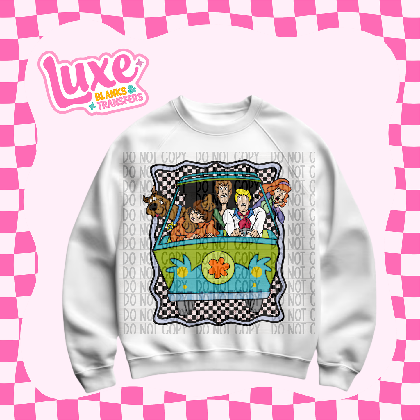 DTF Heat Transfer | Checkered Scoobs | #555