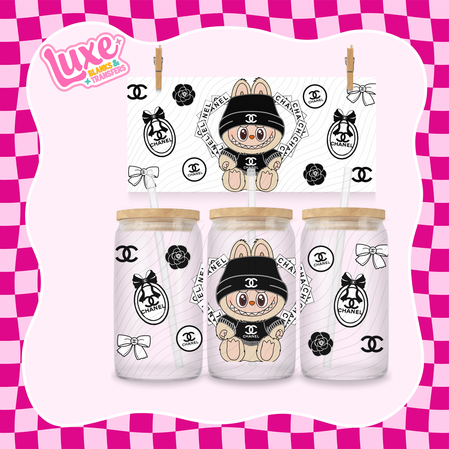 Boujee Bubu CC Black | 16oz UV DTF Wrap | #1420