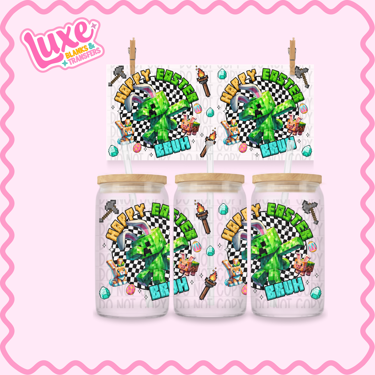 16oz UV DTF Wrap | Mine Game Easter 4 | #2390