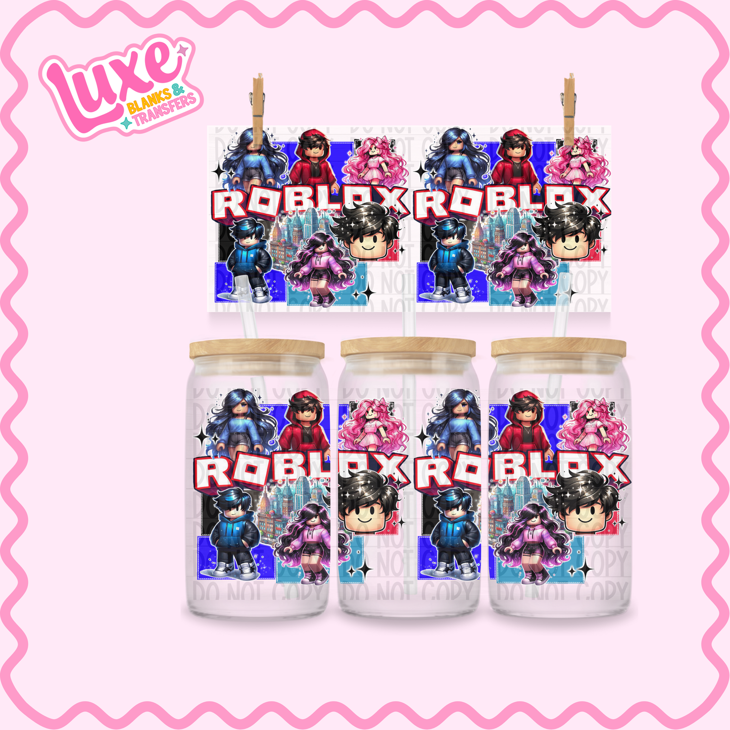 16oz UV DTF Wrap | Blox Kids Game | #2393