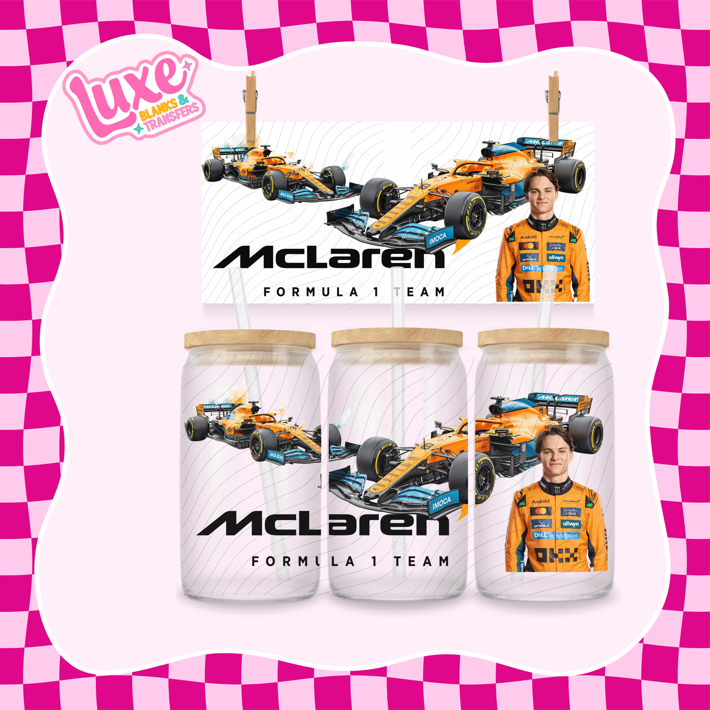 Oscar F1 McLaren | 16oz UV DTF Wrap | #1426