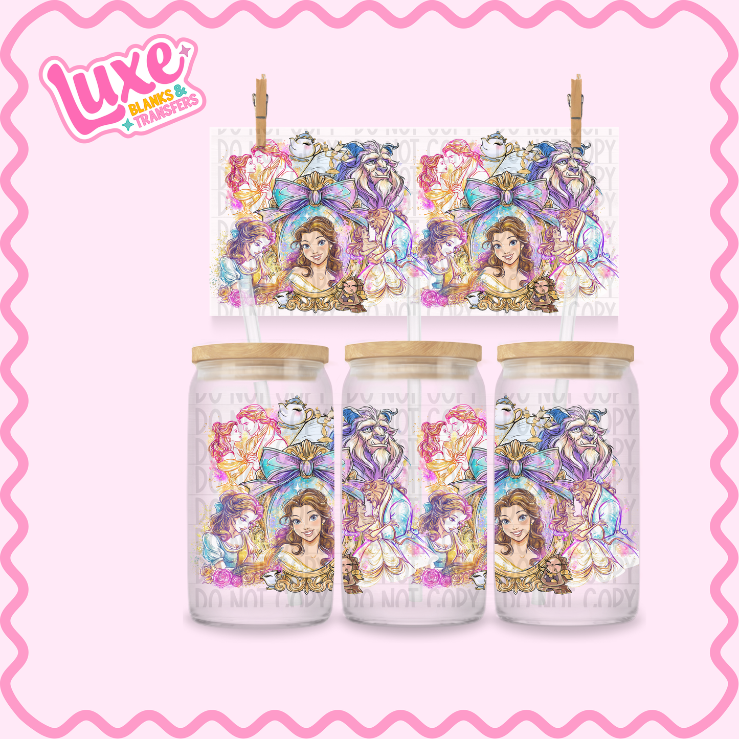 16oz UV DTF Wrap | Colourful Beauty Princess | #2394