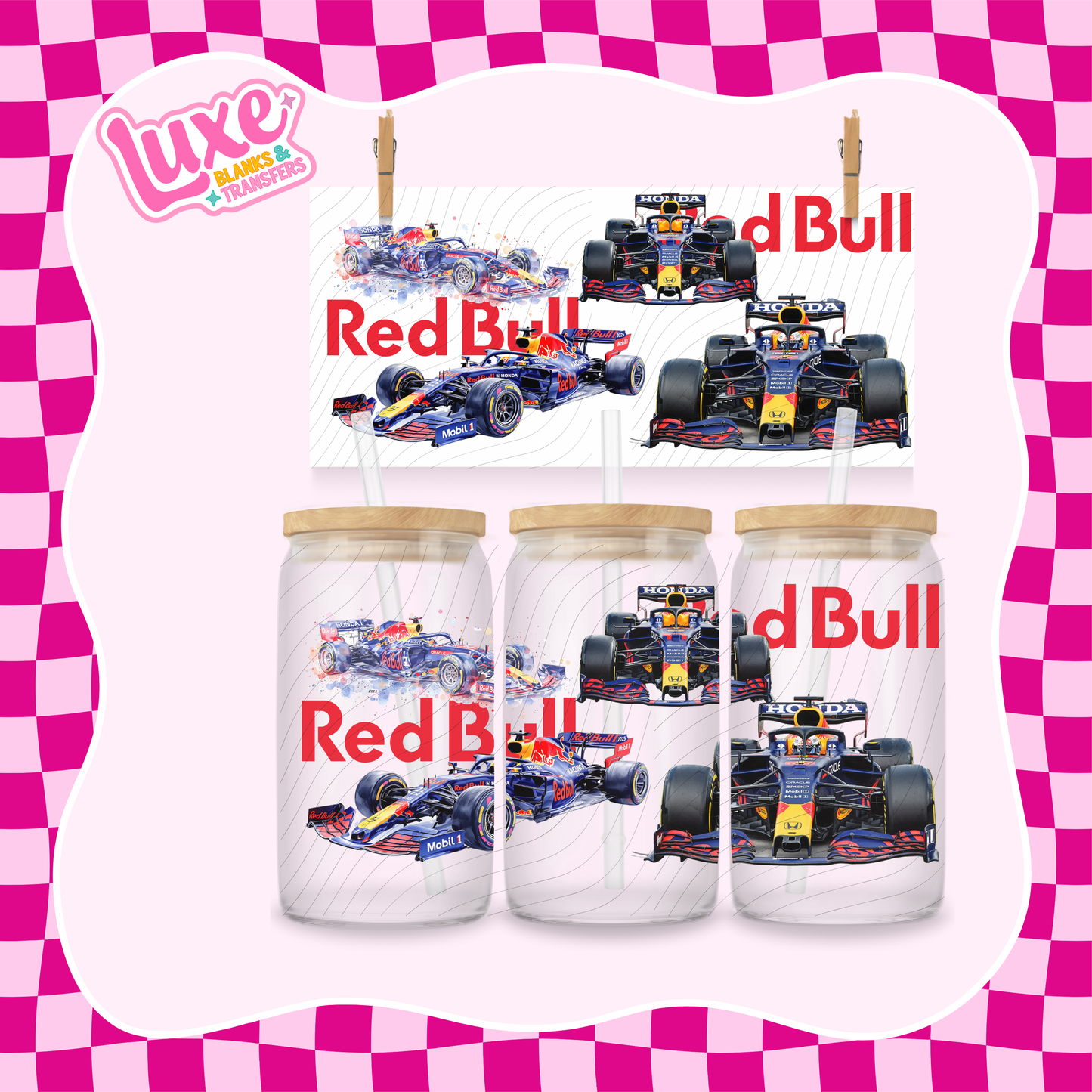 RB F1 Team | 16oz UV DTF Wrap | #1428