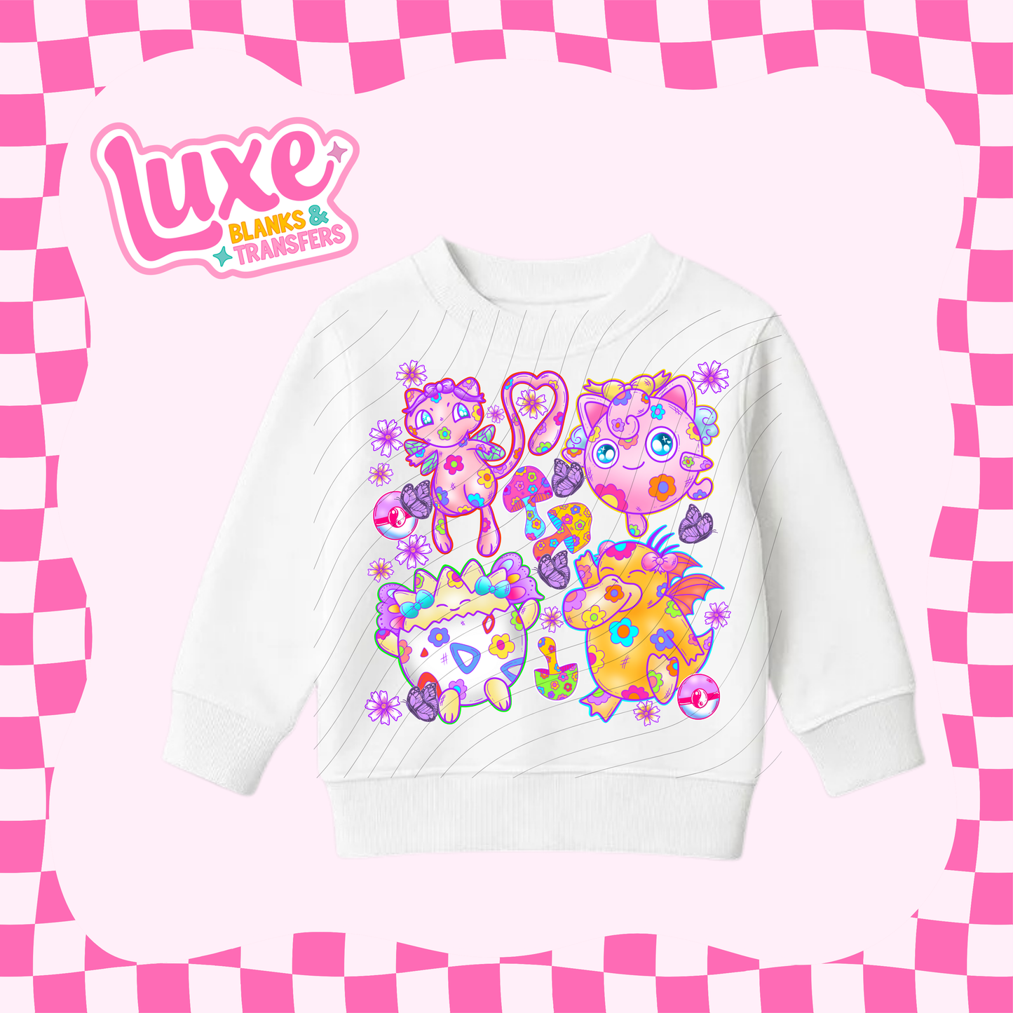 Poke Flowers | Kids DTF Heat Transfer | #124