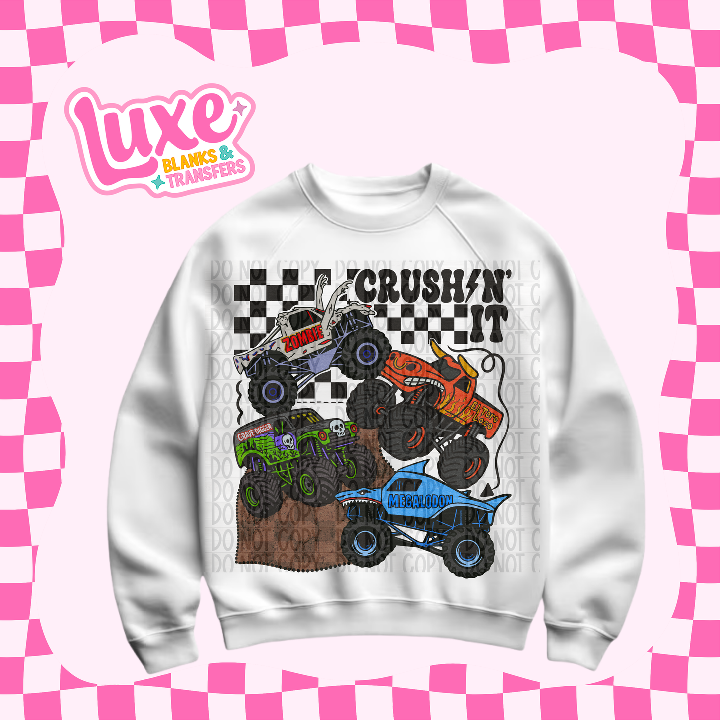 DTF Heat Transfer | Crush'n It Monster Trucks | #568