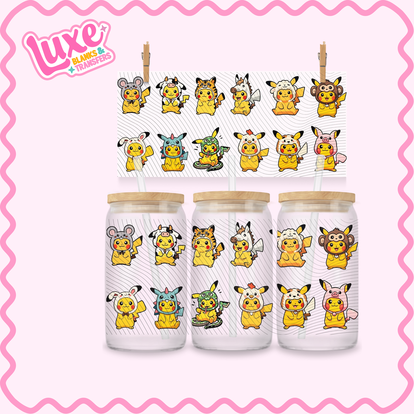 16oz UV DTF Wrap | Cute Yellow Character | #2710