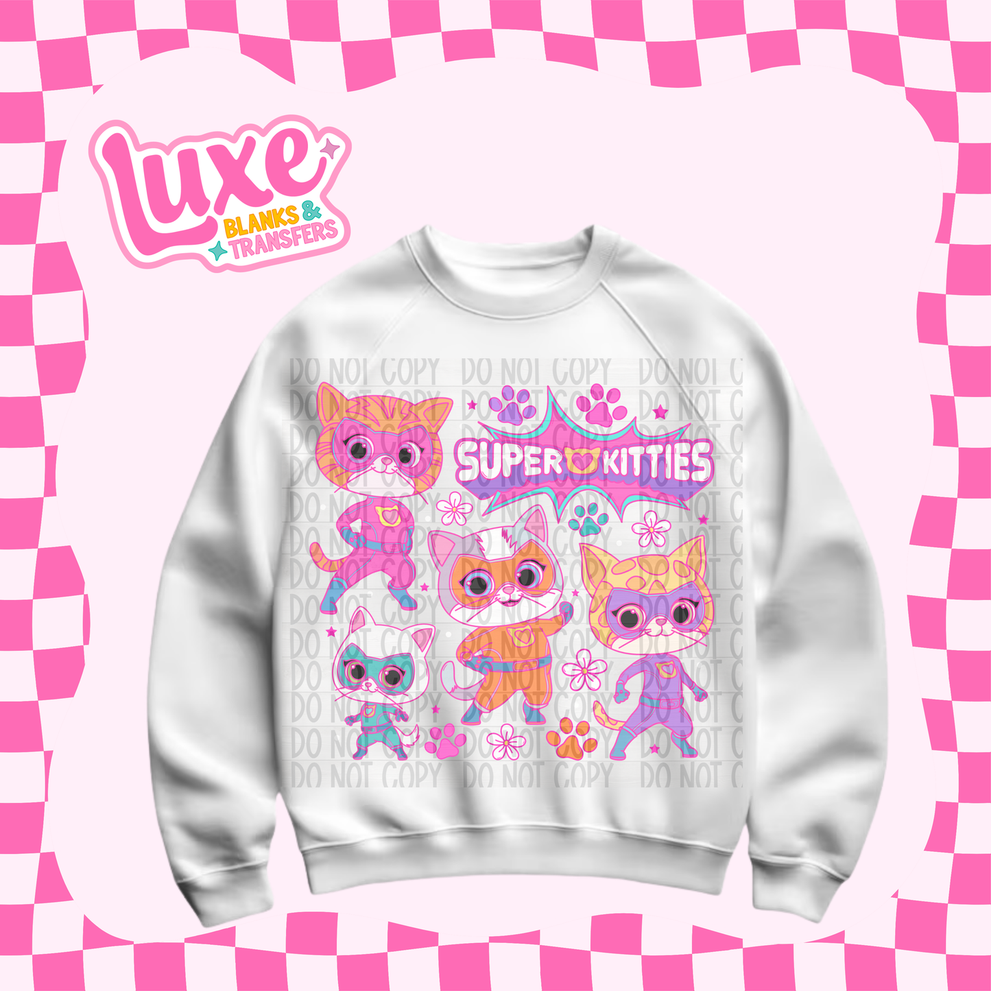 DTF Heat Transfer | Super Kitties | #570