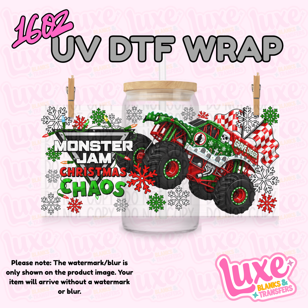 16oz UV DTF Wrap | Monster J4m Christmas Grave | #4343