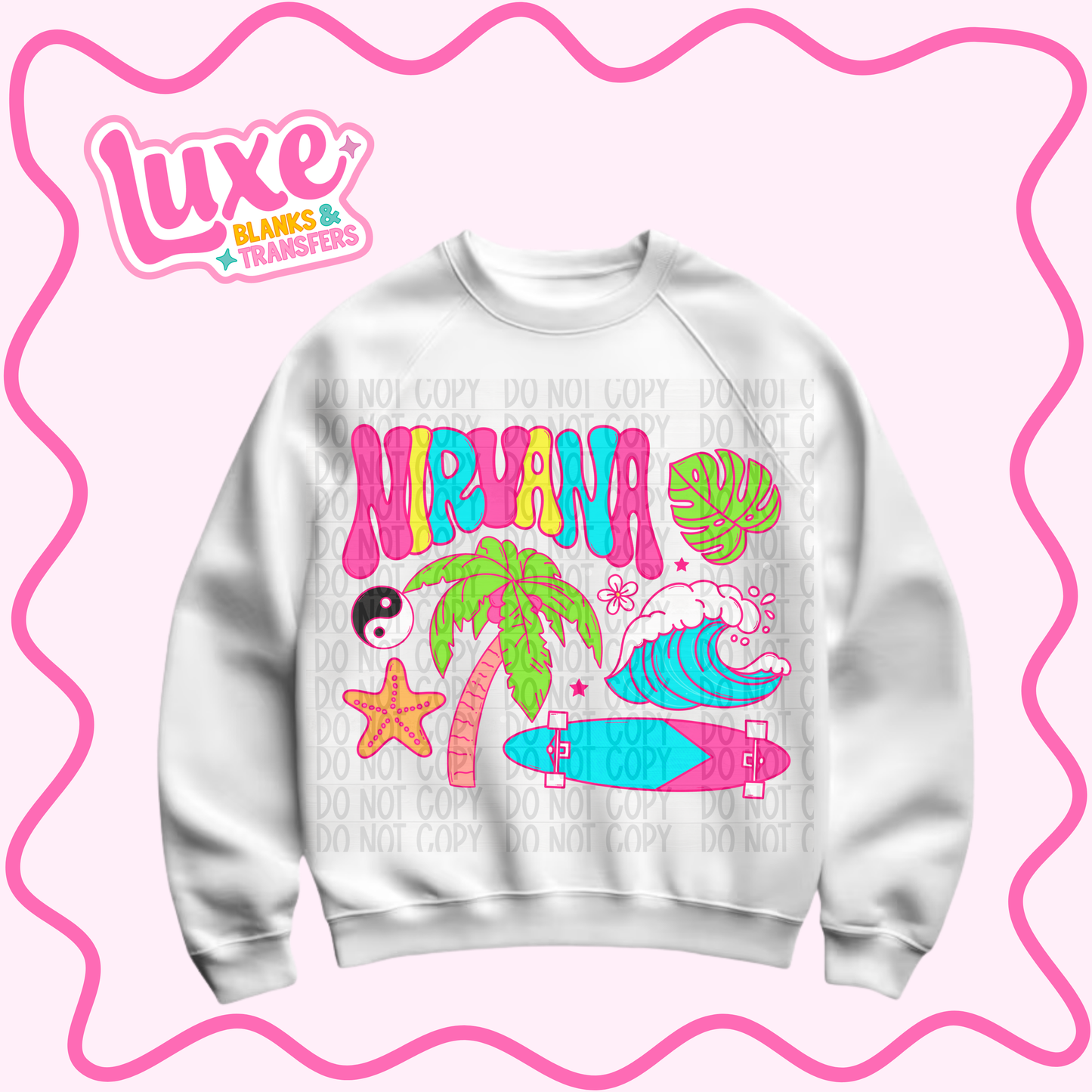 DTF Heat Transfer | Nirv. Band Pink | #1047
