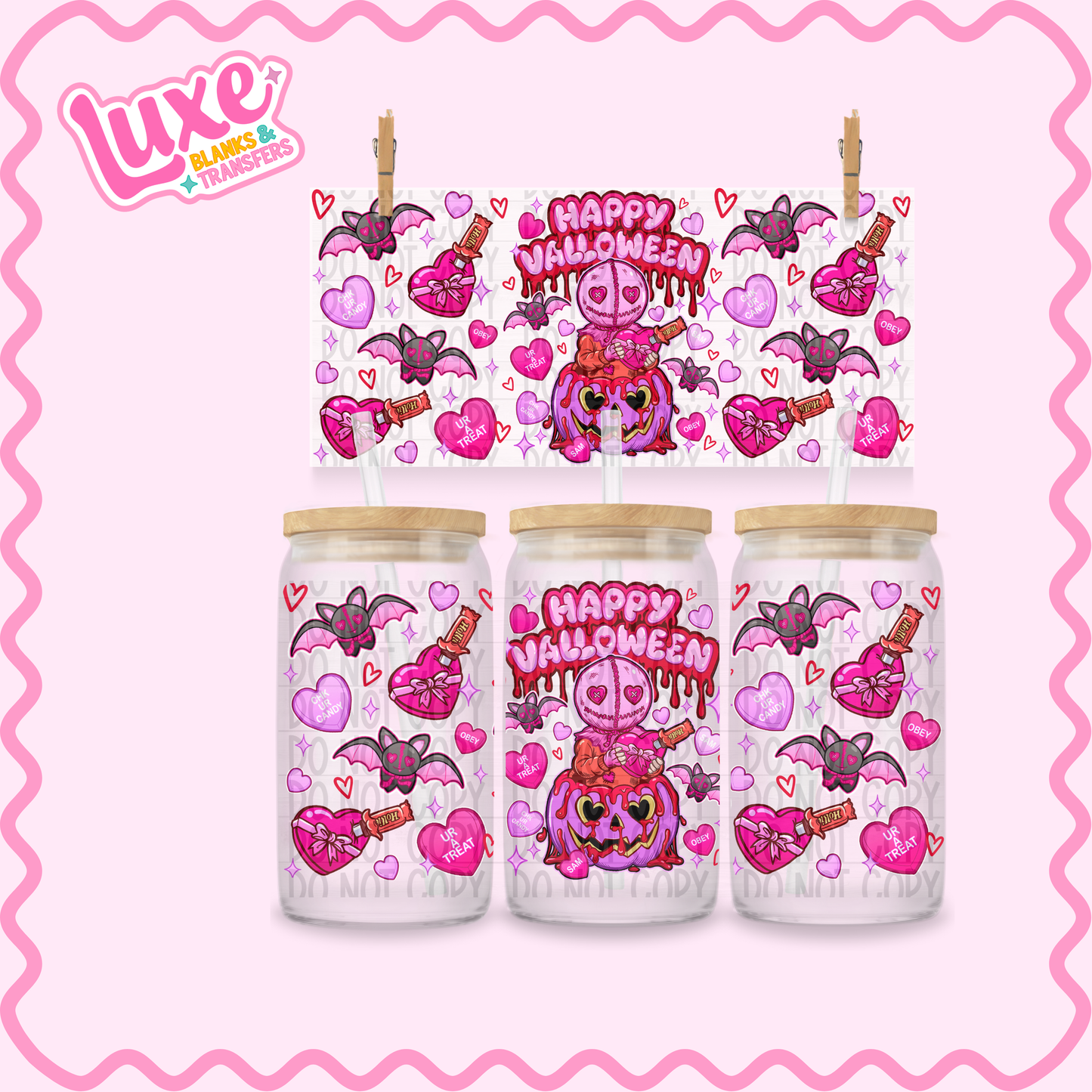 16oz UV DTF Wrap | Valloween Valentines Day | #2404