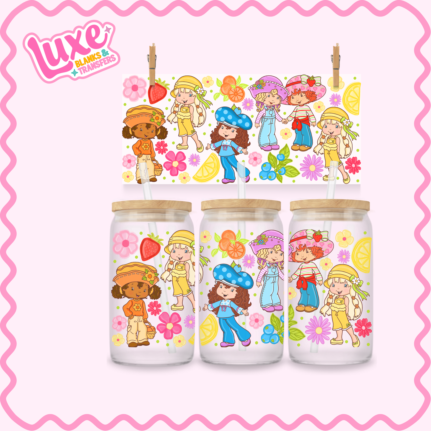 16oz UV DTF Wrap | Strawb. Girls | #3684
