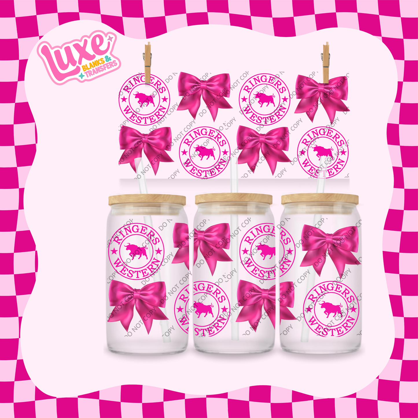 16oz UV DTF Wrap | Ringers Brand Pink | #1925