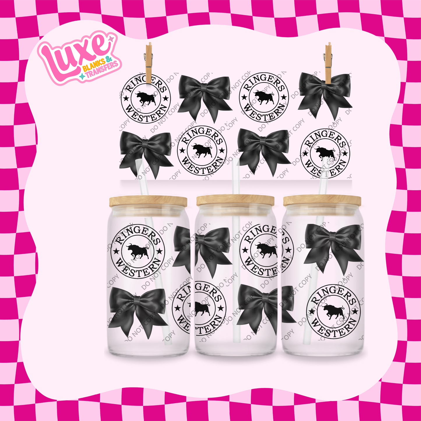 16oz UV DTF Wrap | Ringers Brand Black | #1926