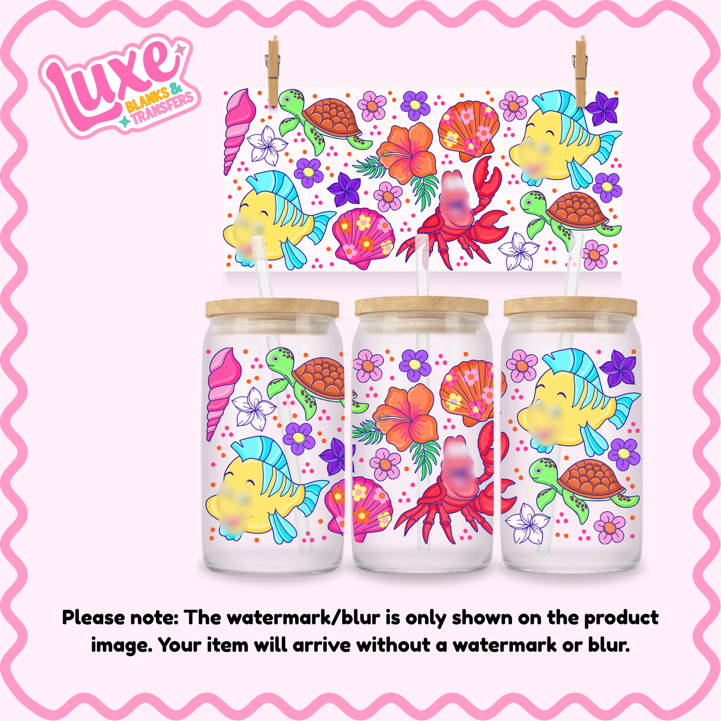 16oz UV DTF Wrap | Under The Sea Sidekick | #3689