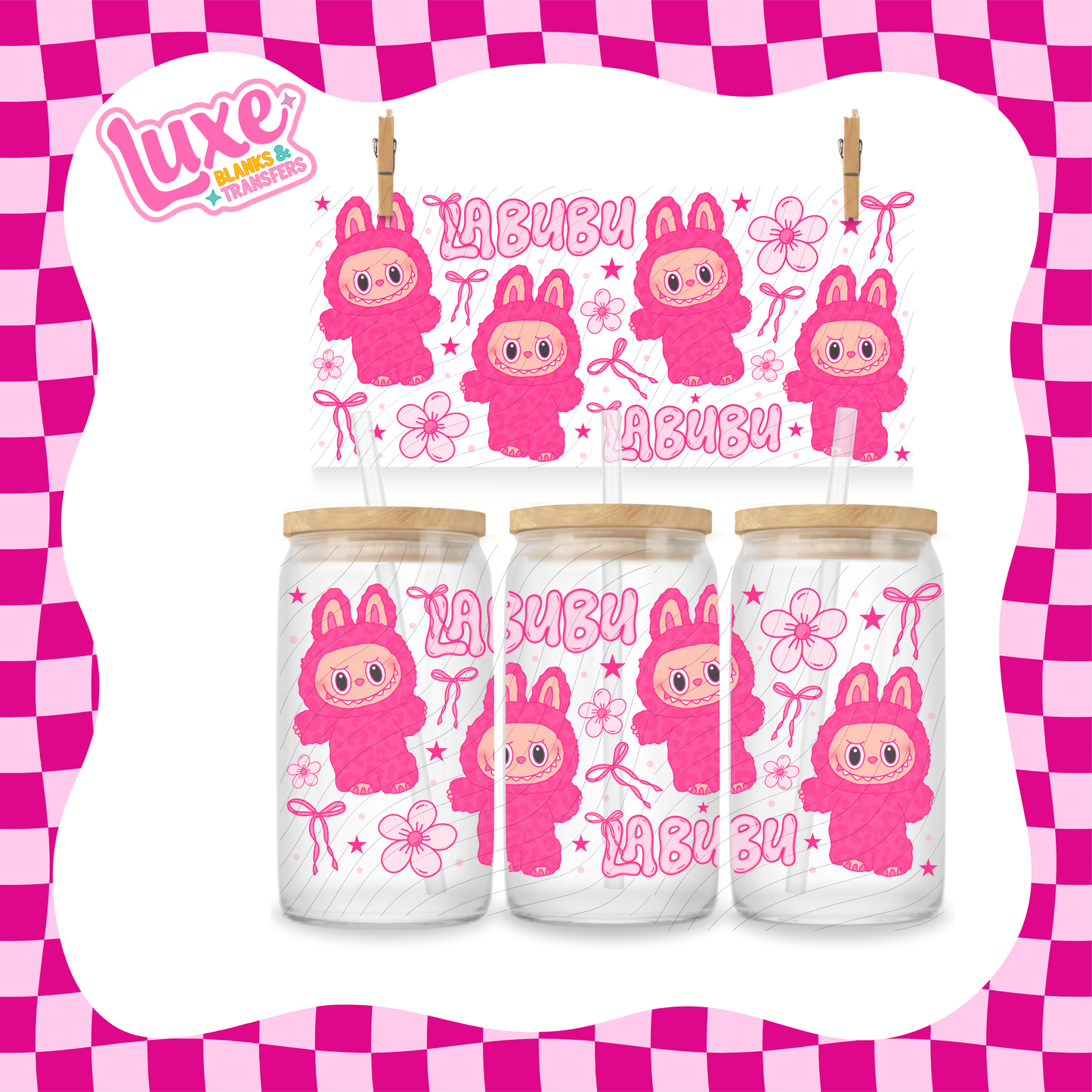 Pink Bubu 22 UV DTF Wrap (#945)