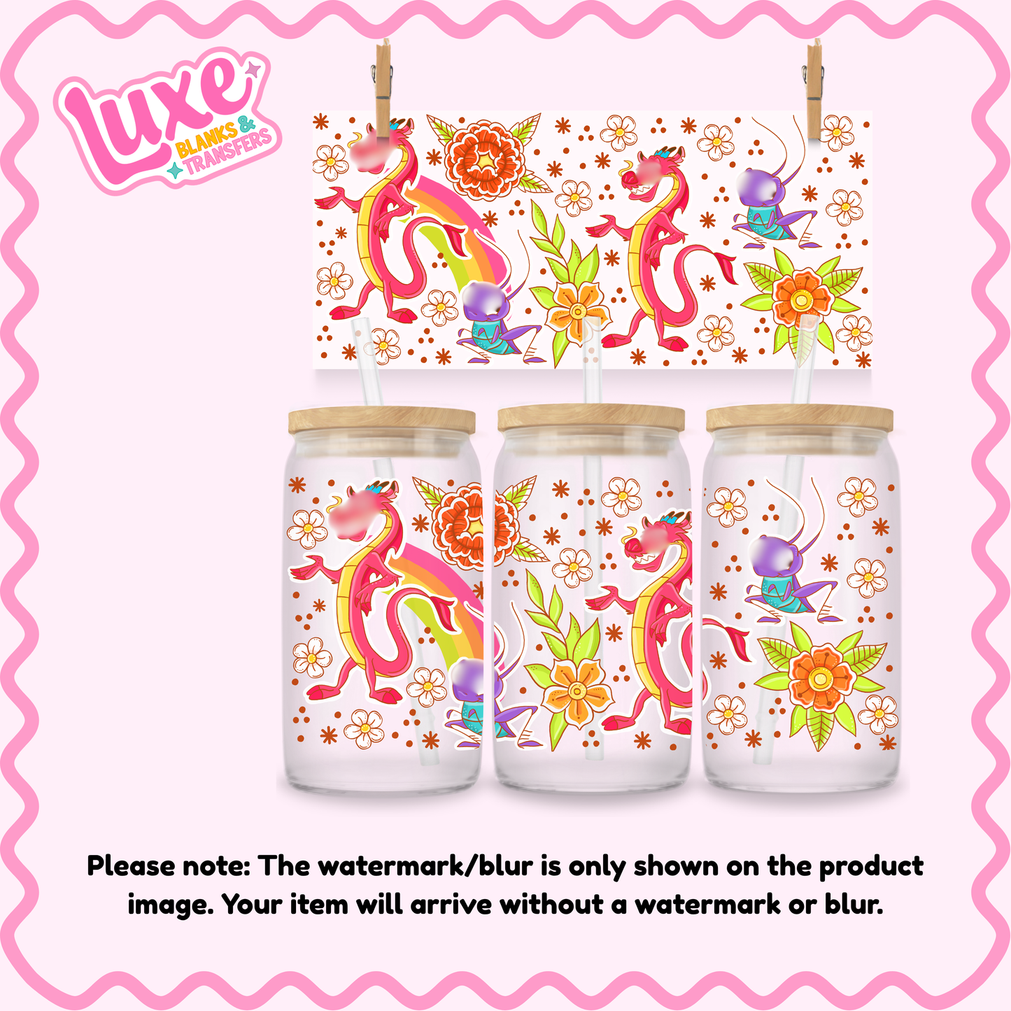16oz UV DTF Wrap | Dragon Sidekick | #3691
