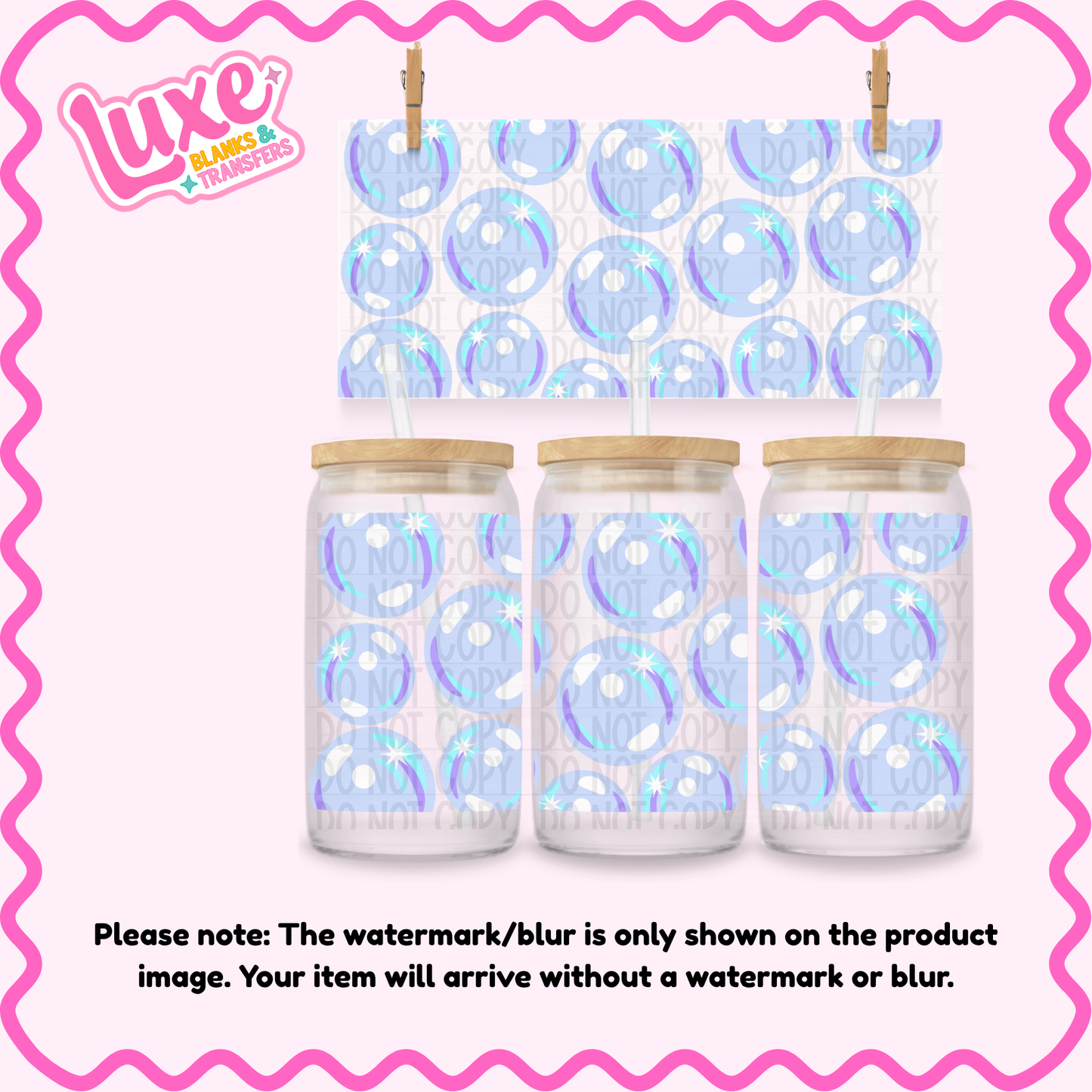 16oz UV DTF Wrap | Bubbles | #4187
