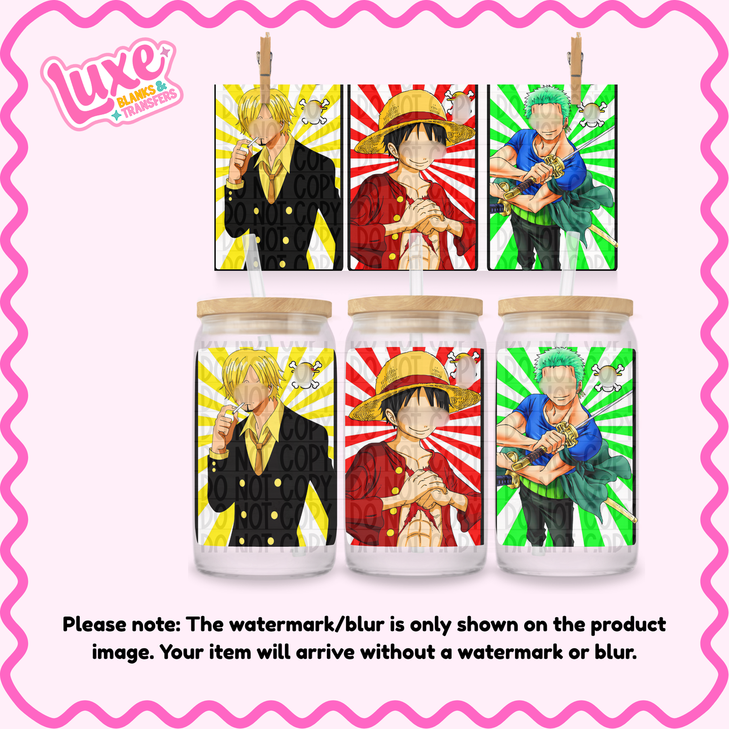 16oz UV DTF Wrap | Anime 0ne Piec3 | #N218