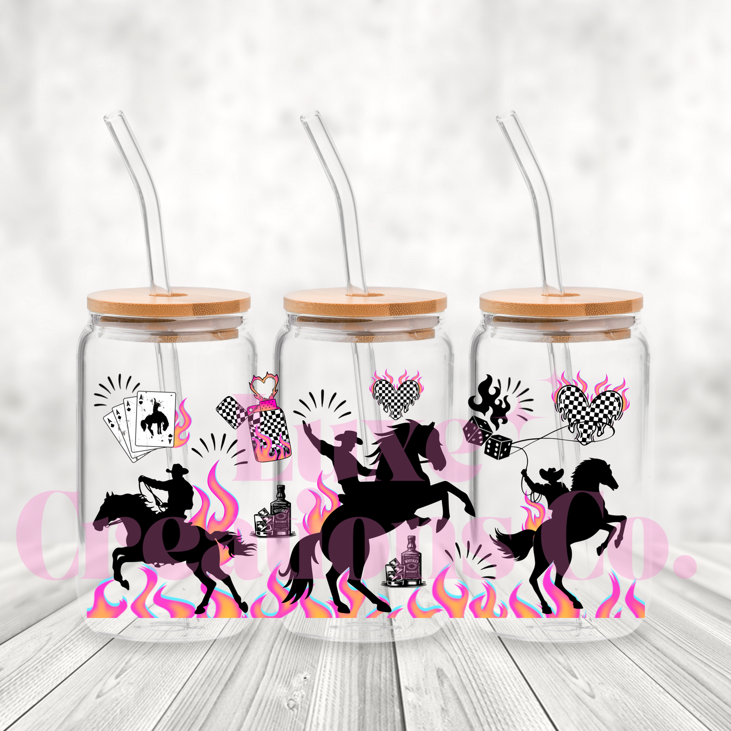 Horse Flame UV DTF Wrap (#266)