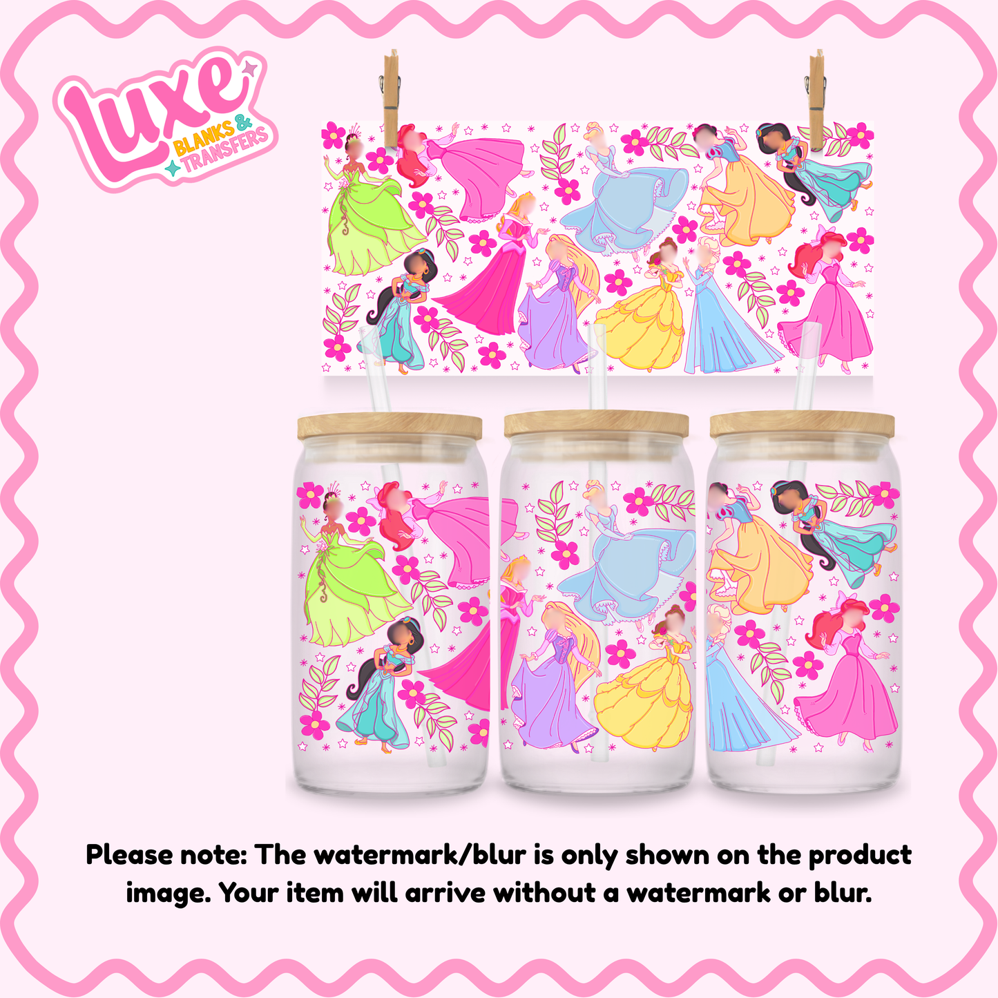 16oz UV DTF Wrap | Pr1nc3sses | #3698