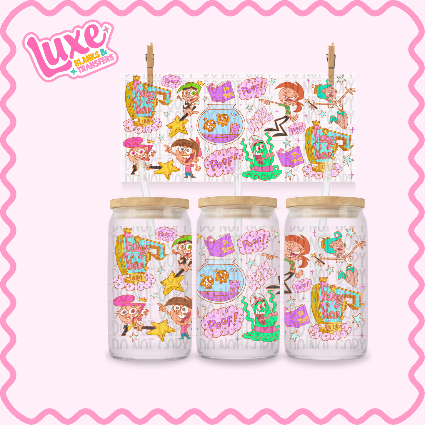 16oz UV DTF Wrap | Fairy Odd TV Show Kids | #3405