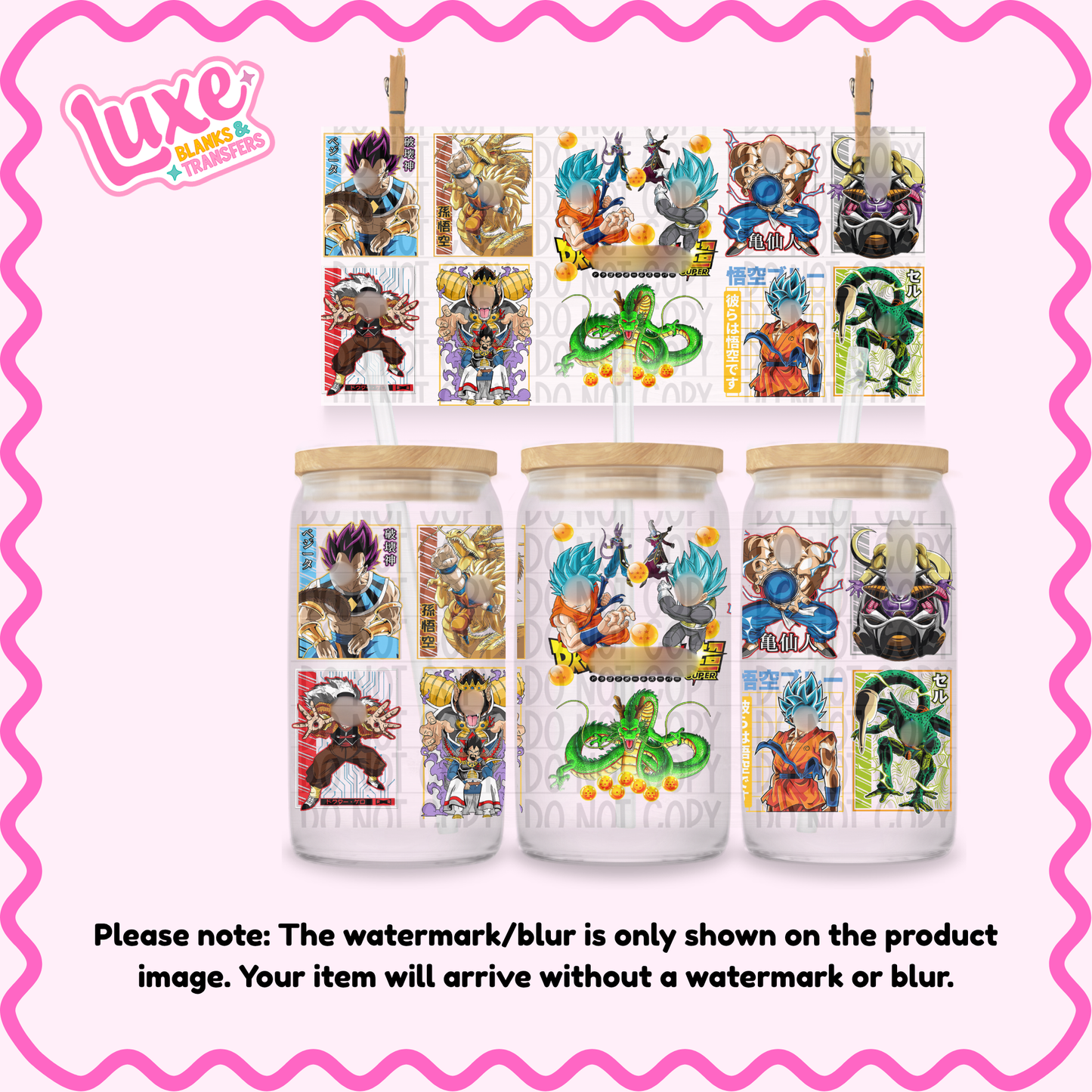 16oz UV DTF Wrap | Anime DBZ | #N226