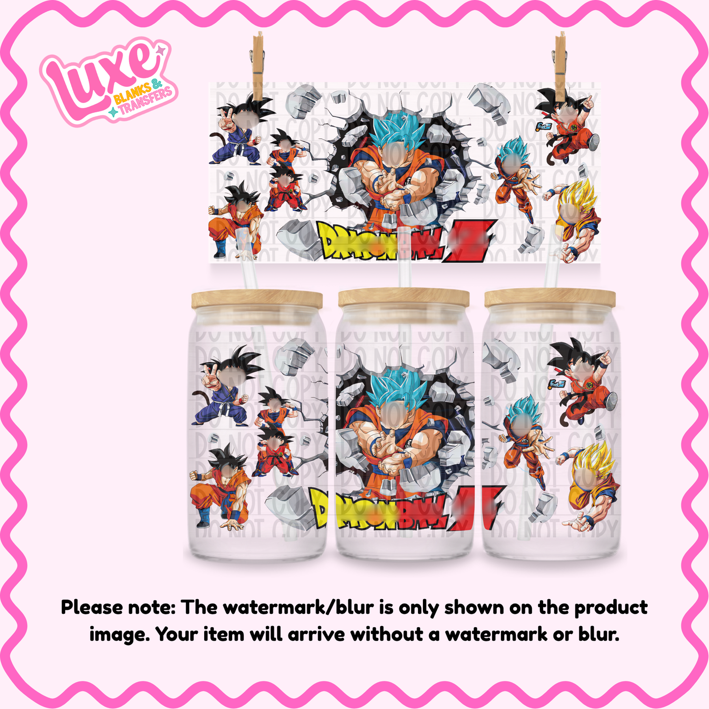 16oz UV DTF Wrap | Anime DBZ | #N228