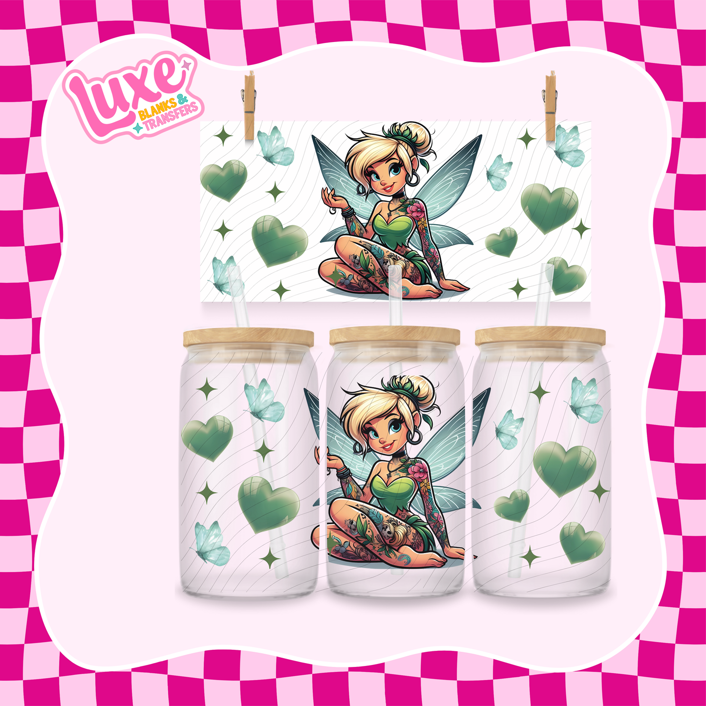 Tattoo Tink. 3 | 16oz UV DTF Wrap | #1459