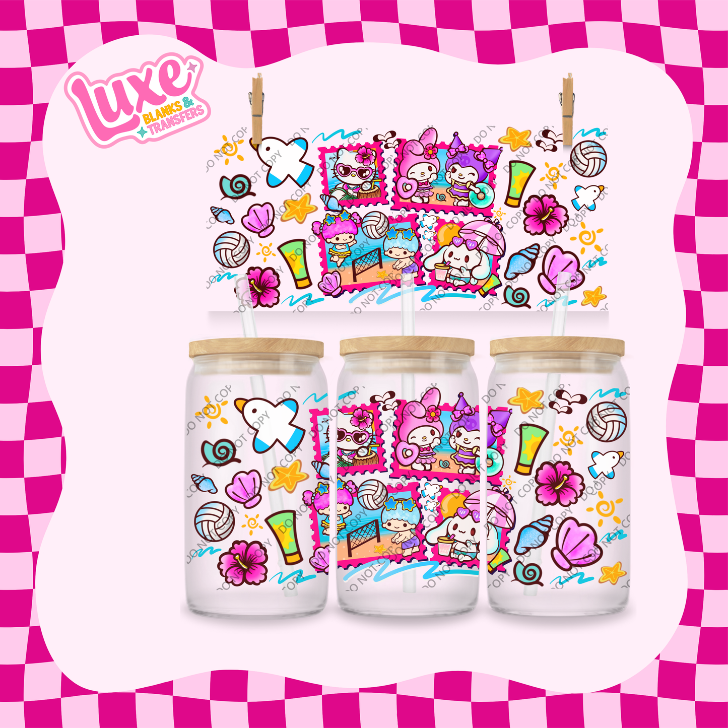 16oz UV DTF Wrap | San.rio Summer | #1948